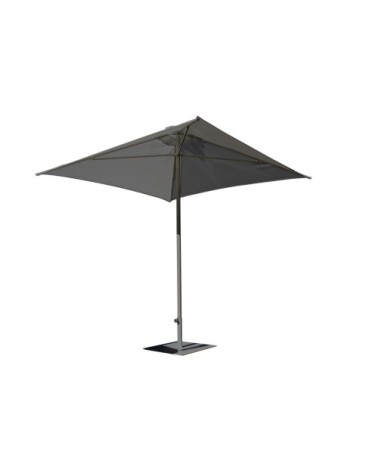 Parasol en aluminium laqué et toile Olefin gris anthracite