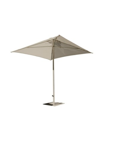 Parasol en aluminium laqué et toile Olefin taupe