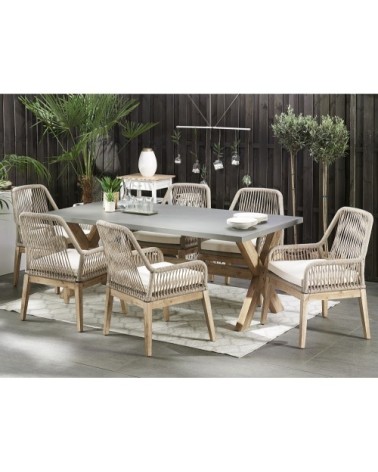 Lot de 2 chaises de jardin beiges