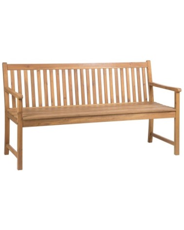 Banc de jardin en bois d'acacia certifié 160 cm