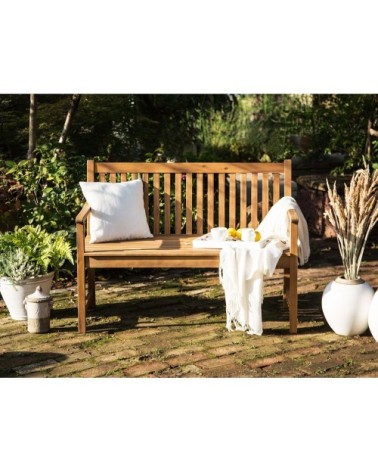 Banc de jardin en bois d'acacia certifié 120 cm