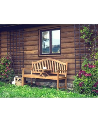 Banc de jardin en bois d'acacia 150 cm