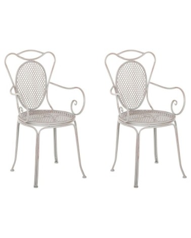 Lot de 2 chaises de jardin grises