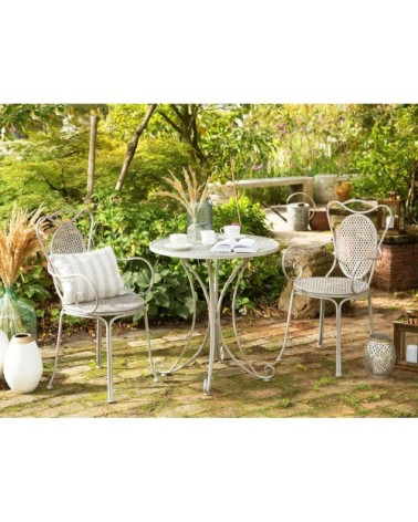 Lot de 2 chaises de jardin grises