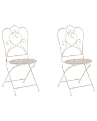 Lot de 2 chaises de jardin beiges