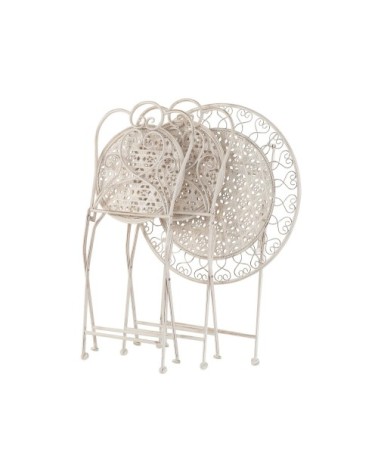 Lot de 2 chaises de jardin beiges