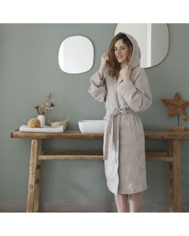 Peignoir en coton argile M/L