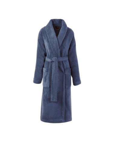 Peignoir en coton bleu orient M