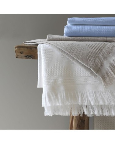 Serviette de bain en coton blanc 50 x 100