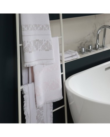 Serviette de bain en coton voile grise 30 x 50