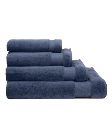 Serviette de bain en coton bleu orient 50 x 100