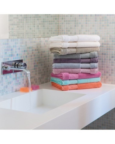 Serviette de bain en coton ivoire 30 x 50