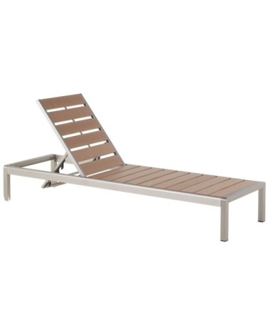 Chaise longue marron en aluminium