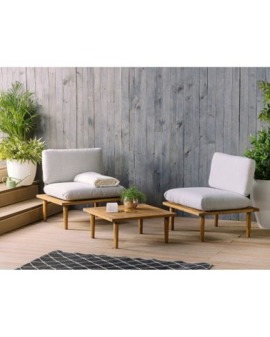 Set de jardin 2 places gris clair