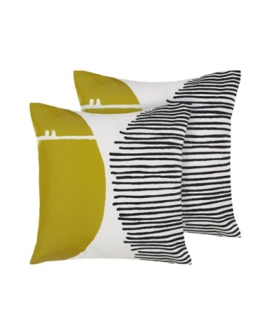 Lot de 2 coussins de jardin multicolore 45 x 45 cm