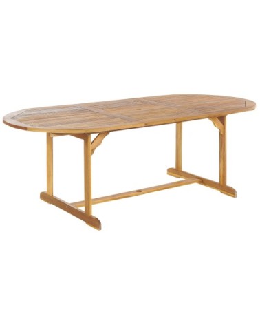 Table extensible 8 personnes en acacia bois clair