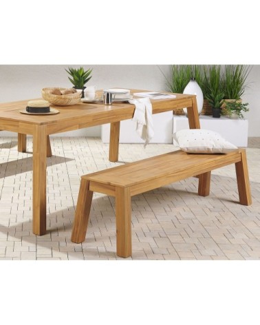 Table de salle à manger 8 personnes en acacia bois clair