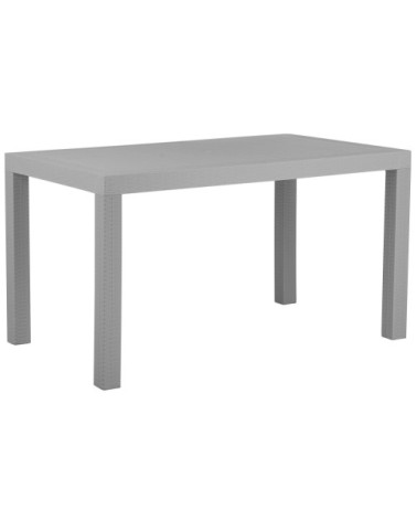 Table de jardin 6 personnes en matière synthétique gris
