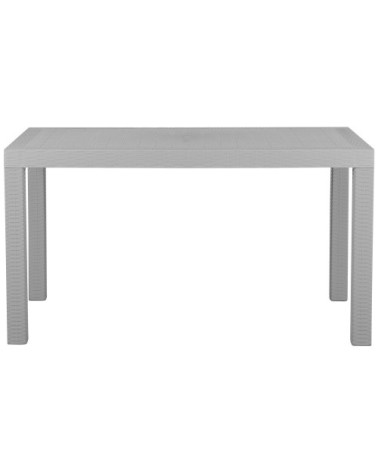 Table de jardin 6 personnes en matière synthétique gris