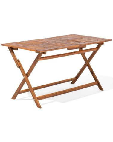 Table pliable 4 personnes en acacia bois foncé