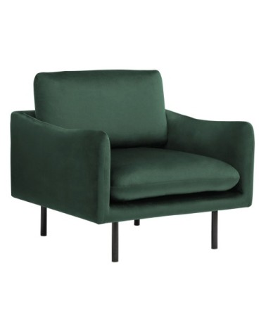 Fauteuil en velours vert