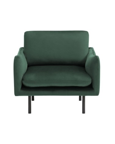 Fauteuil en velours vert