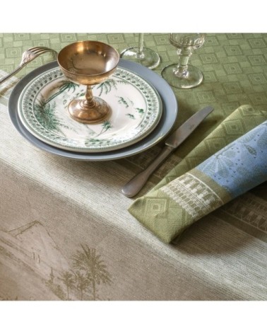 Nappe en lin palmier 175 x 320