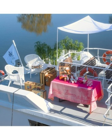 Nappe en lin orchidee 175 x 320