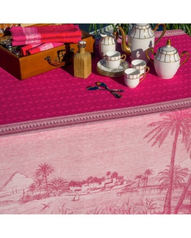 Nappe en lin orchidee 175 x 175