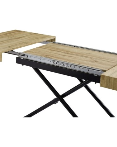 Table à manger effet bois noir