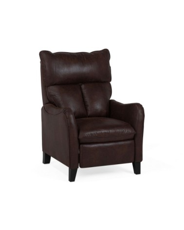 Fauteuil inclinable en tissu marron