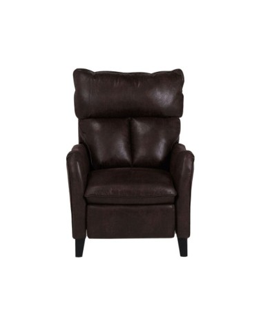 Fauteuil inclinable en tissu marron