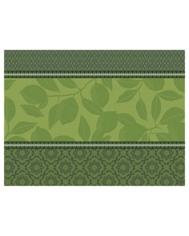 Torchon en coton vert 60 x 80