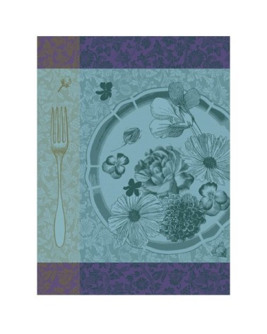 Torchon en coton chlorophylle 60 x 80