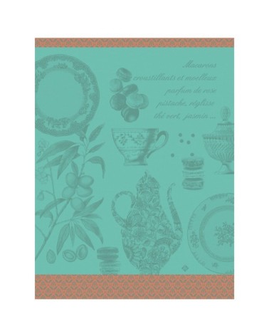 Torchon en coton menthe 60 x 80