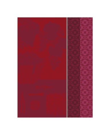 Torchon en coton rouge 60 x 80