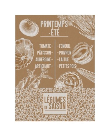 Torchon en coton terre 60 x 80