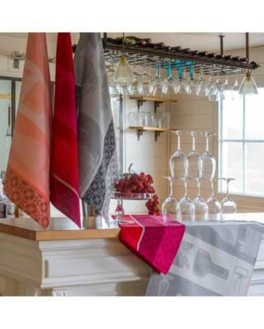 Torchon en coton rouge 60 x 80