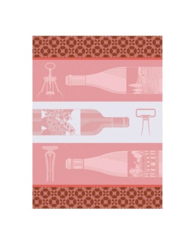 Torchon en coton rose 60 x 80