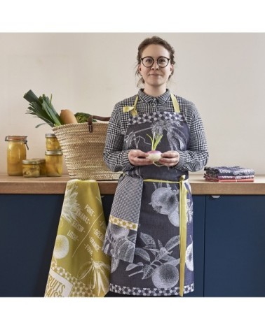 Torchon en coton moutarde 60 x 80