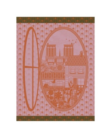 Torchon en coton capucine 60 x 80