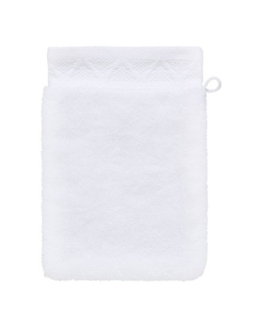 Gant de toilette en coton blanc 15 x 22