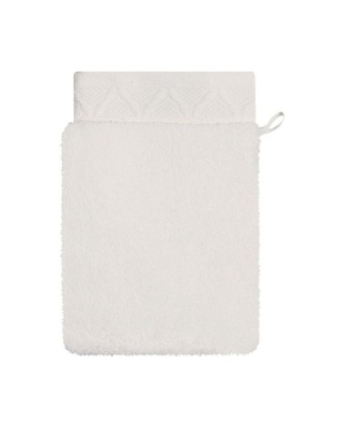 Gant de toilette en coton blanc 15 x 22