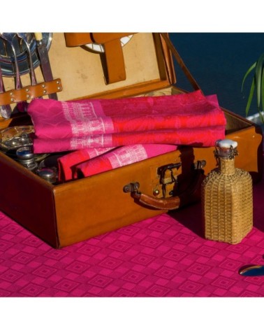 Serviette en lin orchidee 58 x 58