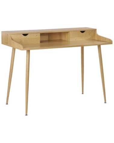 Bureau à tiroirs couleur bois clair