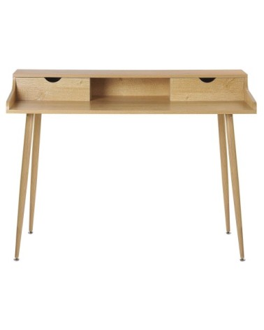 Bureau à tiroirs couleur bois clair