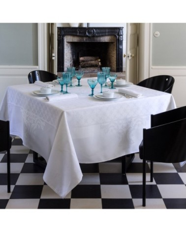 Nappe en coton blanc 175 x 175