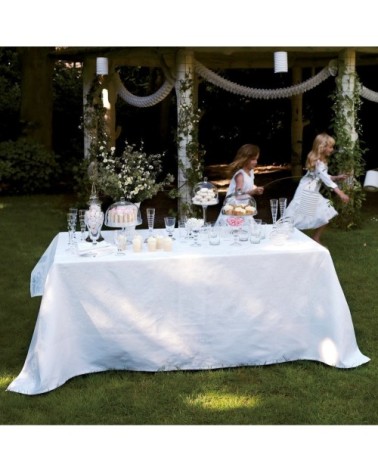 Nappe en coton blanc 175 x 175