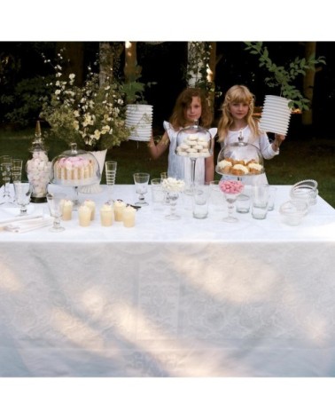 Nappe en coton blanc 175 x 320