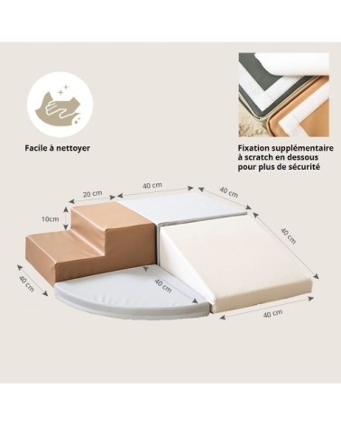 Blocs de construction en microfibre beige